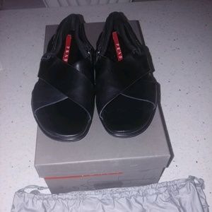 PRADA Linea Rossa Sport Men's/Unisex's Blk Sandals